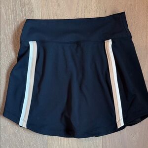 Beach Riot Black Skort with Cream Accents